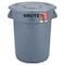 Rubbermaid Commercial 32 gal. Round Trash Can FG863292GRAY - alternate 1